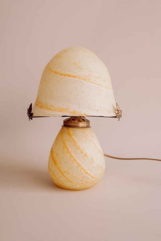 Image 1 of Vintage Paté De Verre Lamp Van La Rochère