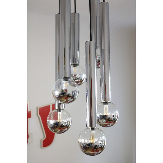 Image 1 of Vintage chromen watervalhanger van Motoko Ishii voor Staff, 1970