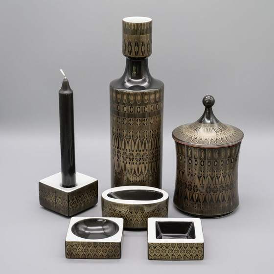 Image 1 of Hans Theo Baumann × Rosenthal Studio-Linie Porseleinen Vaas Kaarsenhouder Box Set