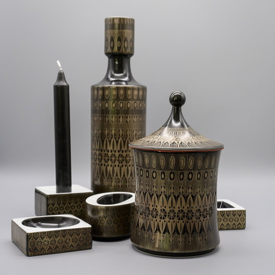 Image 1 of Hans Theo Baumann × Rosenthal Studio-Linie Porseleinen Vaas Kaarsenhouder Box Set