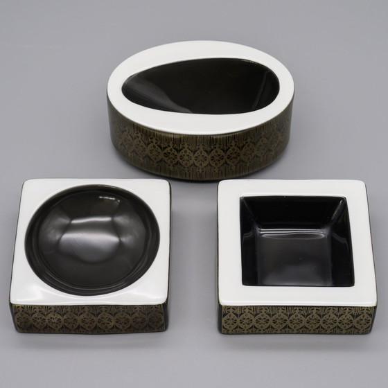 Image 1 of Hans Theo Baumann × Rosenthal Studio-Linie Porseleinen Vaas Kaarsenhouder Box Set