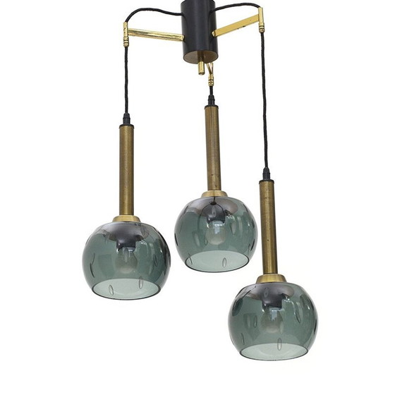 Image 1 of Vintage kroonluchter met drie hangers, 1950