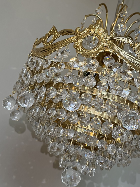 Image 1 of GEMERKTE SWAROVSKI STRASS kroonluchter hanglamp echt kristal