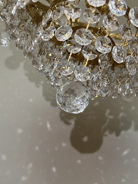 Image 1 of GEMERKTE SWAROVSKI STRASS kroonluchter hanglamp echt kristal