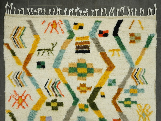 Image 1 of Berber Vloerkleed - 253 Cm X 152 Cm - Gekleurde Wol