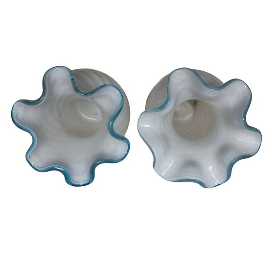 Image 1 of 2 Vintage Murano Stijl Vazen Swirl