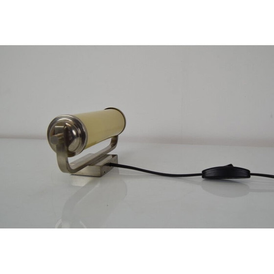 Image 1 of Vintage Art Deco buisvormige glazen lamp, Tsjecho-Slowakije 1930