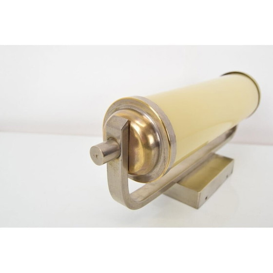 Image 1 of Vintage Art Deco buisvormige glazen lamp, Tsjecho-Slowakije 1930