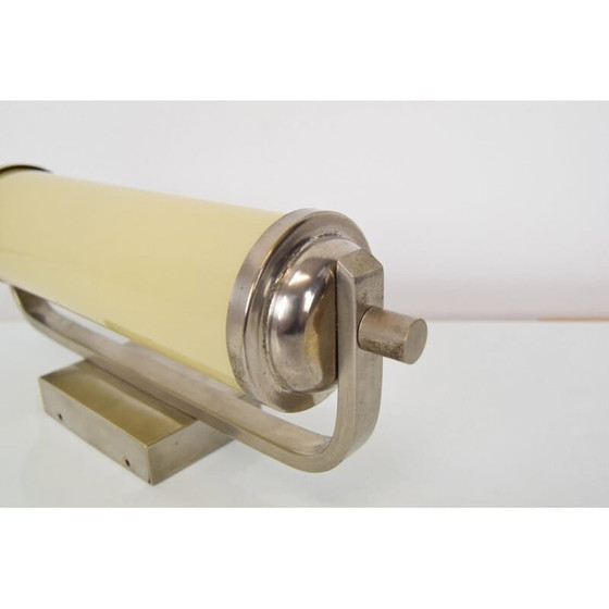 Image 1 of Vintage Art Deco buisvormige glazen lamp, Tsjecho-Slowakije 1930