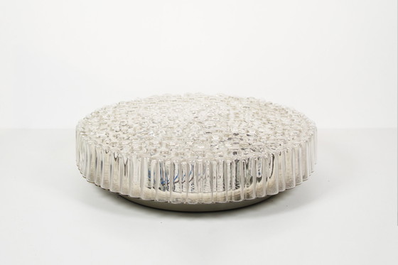 Image 1 of 1X Grote Vintage Staflampen Bubbelglas Plafond Of Muur