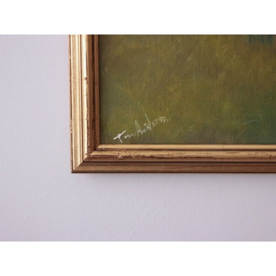Image 1 of Vintage olieverf op canvas landschap door Tom Arvidsson
