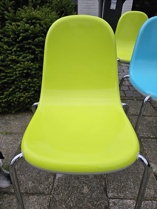 4x Karim Rachid voor Magis eetkamer stoelen Butterfly