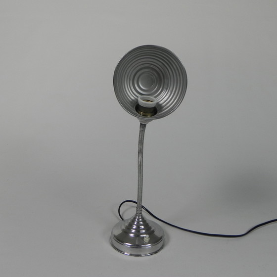 Image 1 of Aluminium Vintage Bureaulamp Met Buigstang, Jaren 50