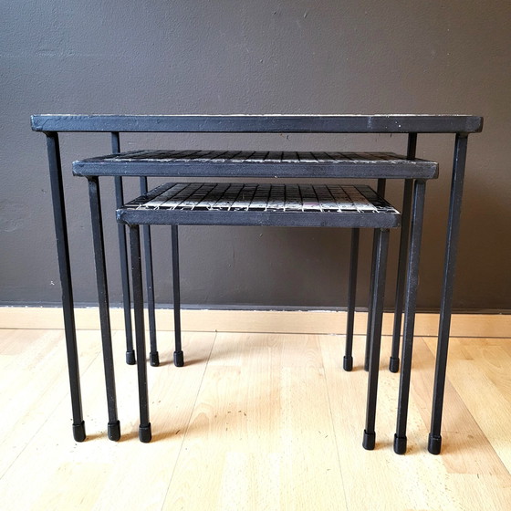 Image 1 of 3x Vintage Nesting Tables