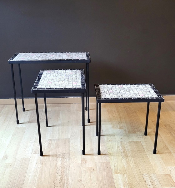 Image 1 of 3x Vintage Nesting Tables