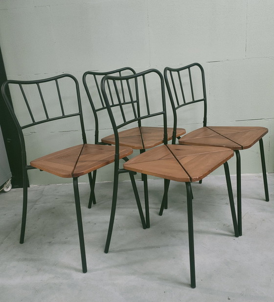 Image 1 of 4X Vintage Ikea Agne Eetkamerstoelen