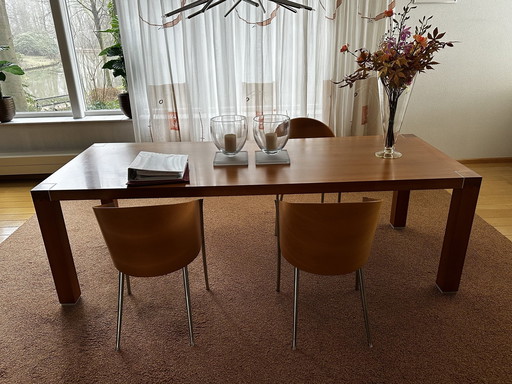 Eetkamertafel Fratone 230X90 Cm Kersenhout Alu