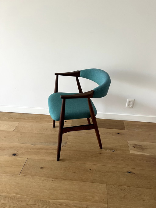 8x Harlev 213 Stoelen met Ploegwol Bekleding (3 Jaar Oud)