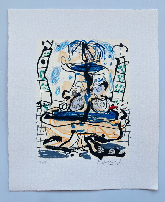 Image 1 of Kees Salentijn - Zeefdruk Fontein