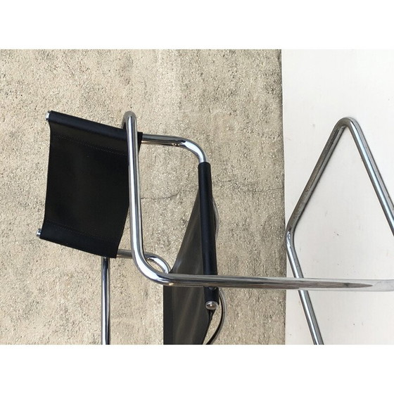 Image 1 of Vintage fauteuil in buis en leer van Marcel Breuer