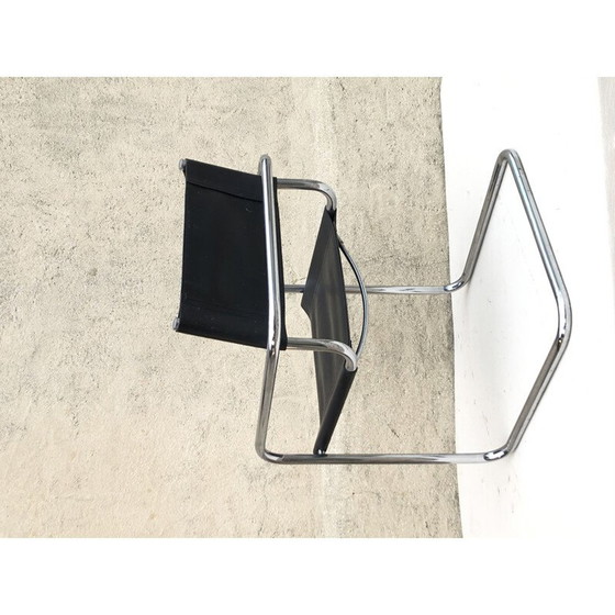 Image 1 of Vintage fauteuil in buis en leer van Marcel Breuer