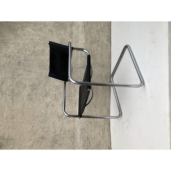 Image 1 of Vintage fauteuil in buis en leer van Marcel Breuer