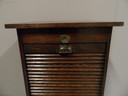 Vintage eiken rolluikkast met lades