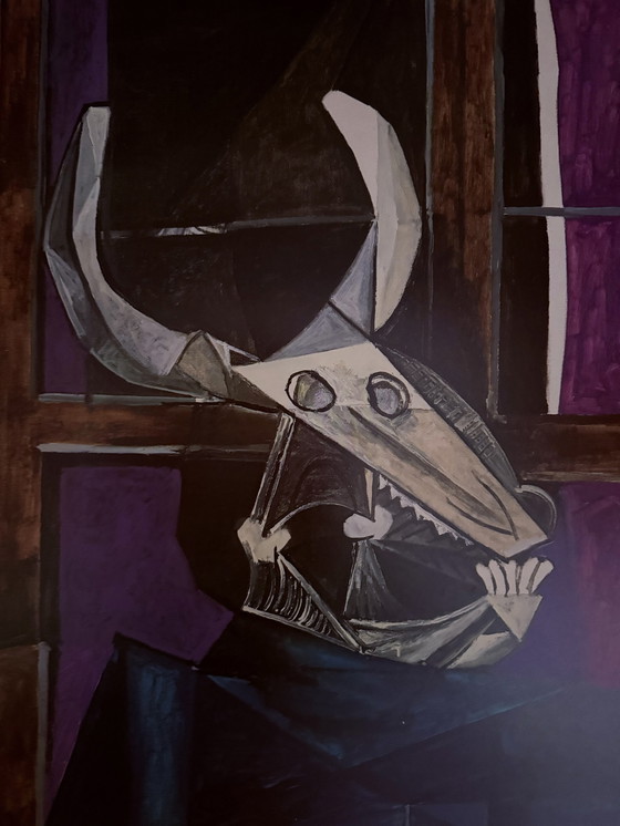 Image 1 of Pablo Picasso: “Nature Morte Au Crane De Boeuf”. Gesigneerd In De Plaat. 