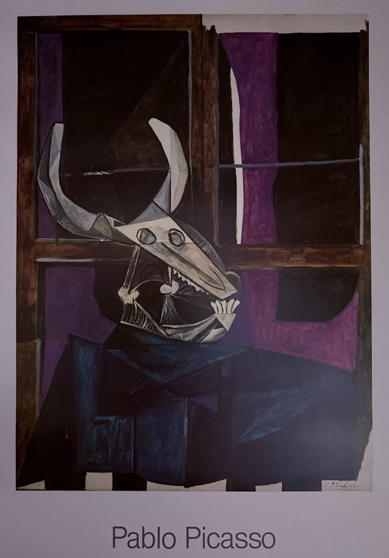 Image 1 of Pablo Picasso: “Nature Morte Au Crane De Boeuf”. Gesigneerd In De Plaat. 