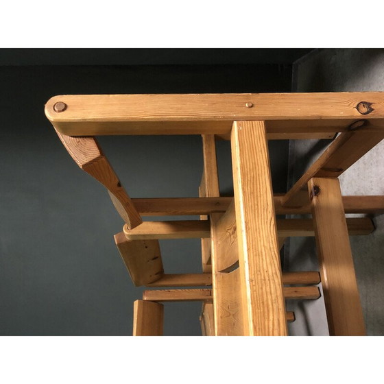 Image 1 of Set van 4 vintage grenen Edwin Helseth eetkamerstoelen voor Stange Bruk, 1970