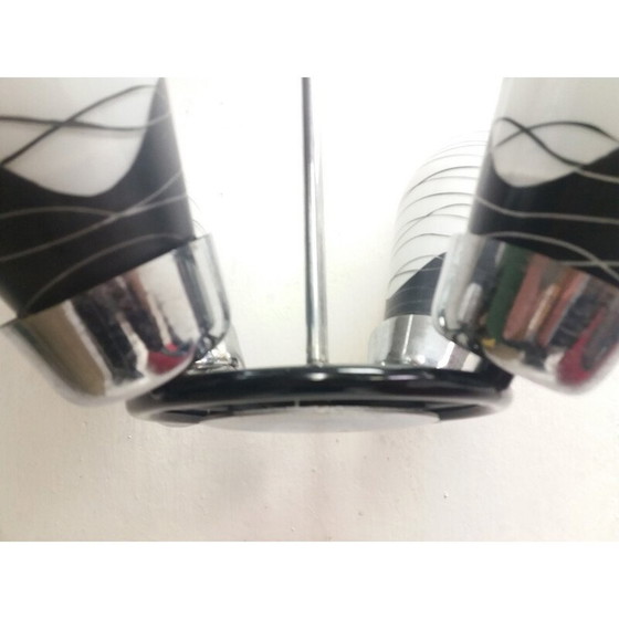 Image 1 of Vintage metalen kroonluchter Drupol, Tsjecho-Slowakije 1968