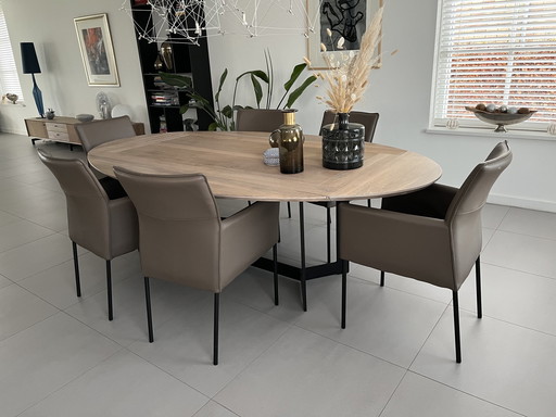 Eettafel Hofstede-Raanhuis Met 6 Stoelen