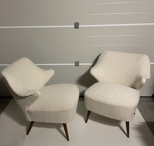 2x Mid century moderne cocktail stoel teddy