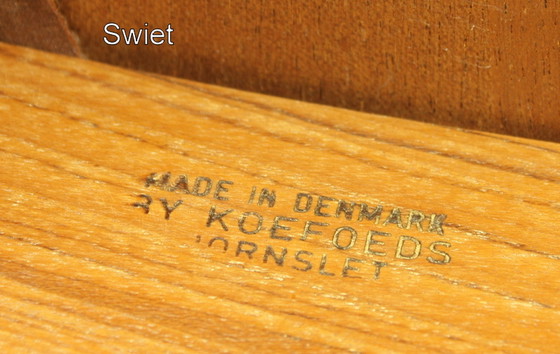 Image 1 of 4x Vintage Beige Eetkamerstoelen Niels Koefoed Hornslet