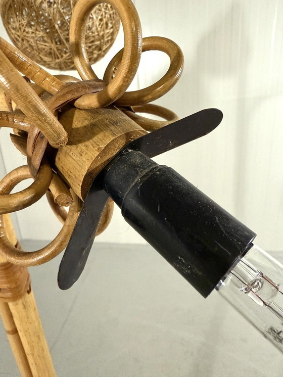 Image 1 of Rotan Vloerlamp 1950'S