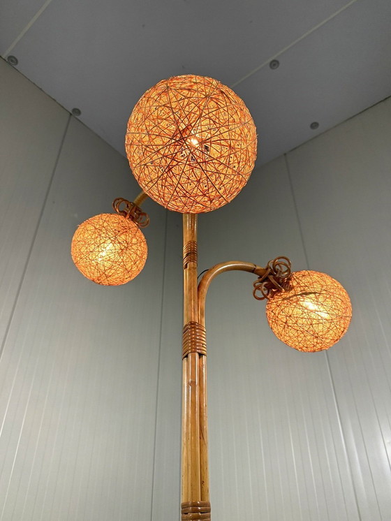 Image 1 of Rotan Vloerlamp 1950'S