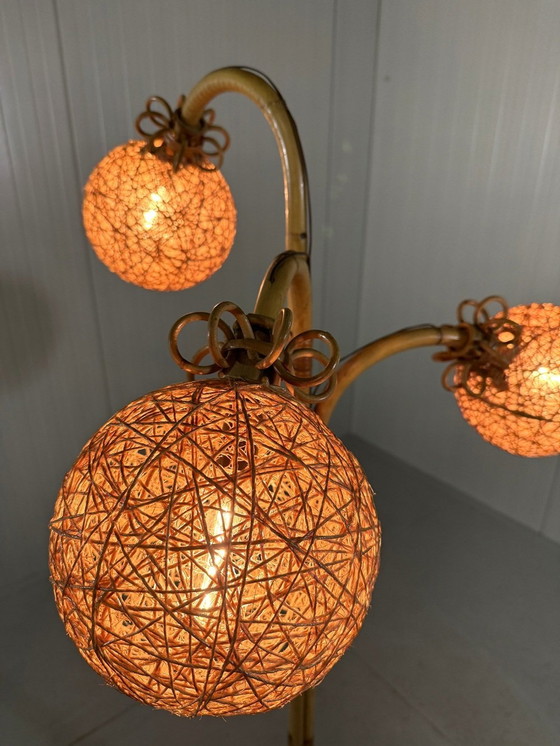 Image 1 of Rotan Vloerlamp 1950'S