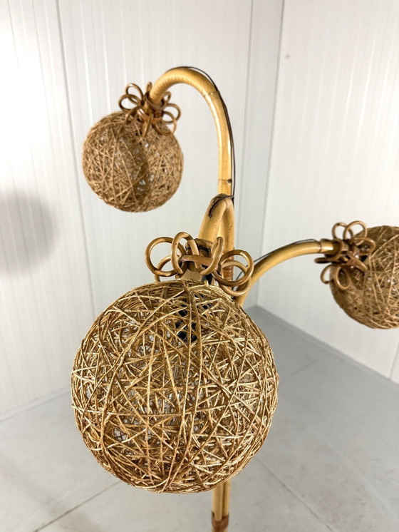 Image 1 of Rotan Vloerlamp 1950'S