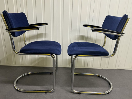 2X Gebr. De Wit 3011 Buisframe Stoel