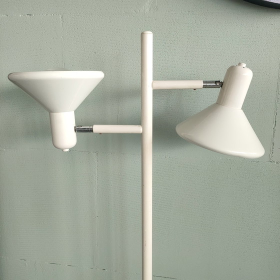 Image 1 of Vintage Witte Design Vloerlamp Met 2 Verstelbare Spots 