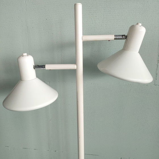 Image 1 of Vintage Witte Design Vloerlamp Met 2 Verstelbare Spots 