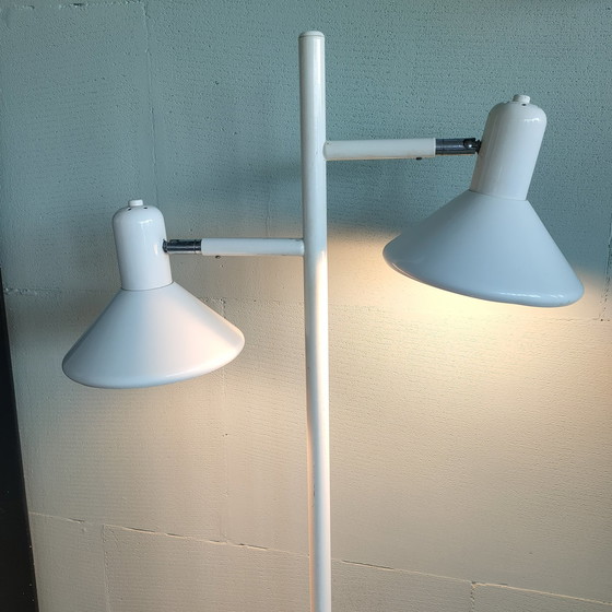 Image 1 of Vintage Witte Design Vloerlamp Met 2 Verstelbare Spots 
