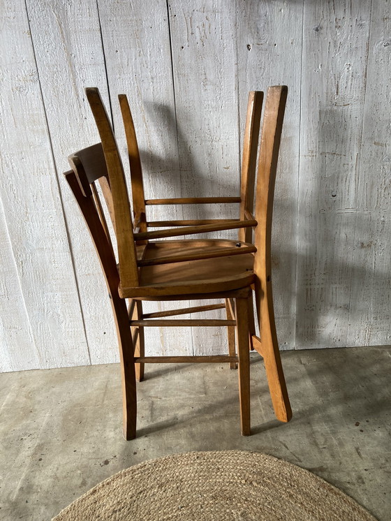 Image 1 of Set van 4 Gemengde Vintage Bistro Stoelen