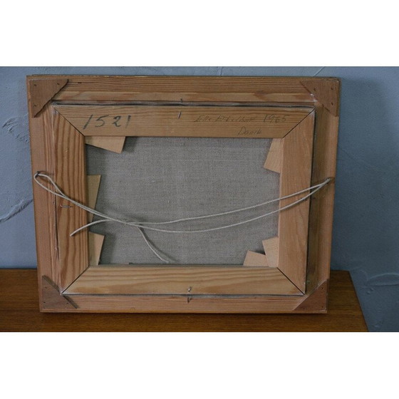 Image 1 of Modern vintage olieverfschilderij van Alfred Pedersen, Denemarken 1970