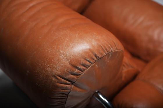 Image 1 of Tucroma Loungestoelen (2) In Cognac Leer Door Guido Faleschini Voor I4 Mariani