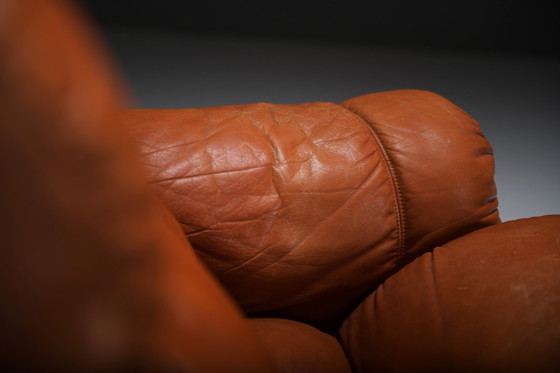 Image 1 of Tucroma Loungestoelen (2) In Cognac Leer Door Guido Faleschini Voor I4 Mariani