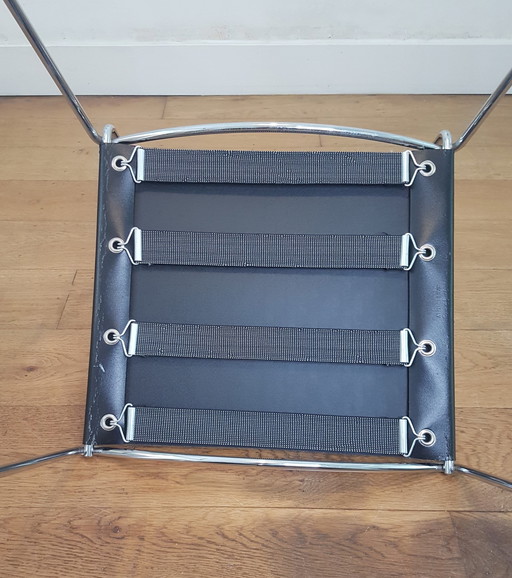 Vintage Italiaans design stoelen van Giandomenico Belotti in leer en chroom