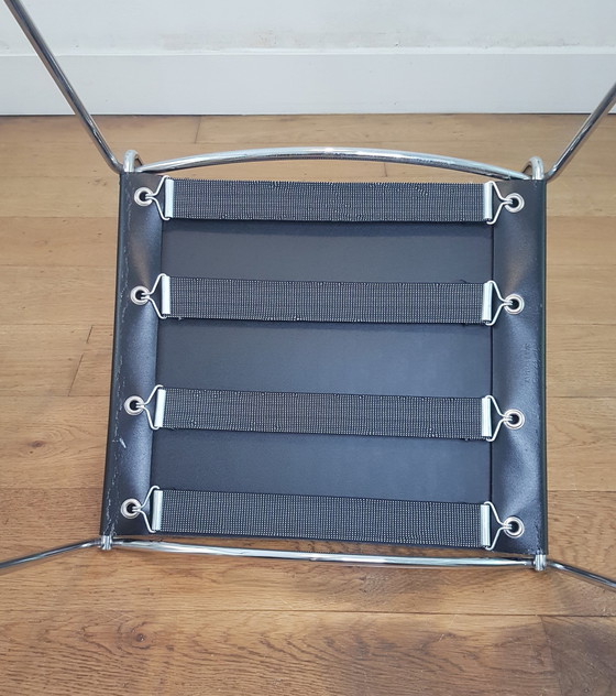 Image 1 of Vintage Italiaans design stoelen van Giandomenico Belotti in leer en chroom