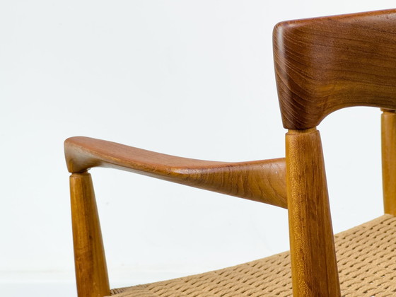 Image 1 of Teak & Papercord Fauteuil Door H. W. Klein Voor Bramin, 1960S