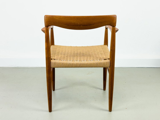 Image 1 of Teak & Papercord Fauteuil Door H. W. Klein Voor Bramin, 1960S